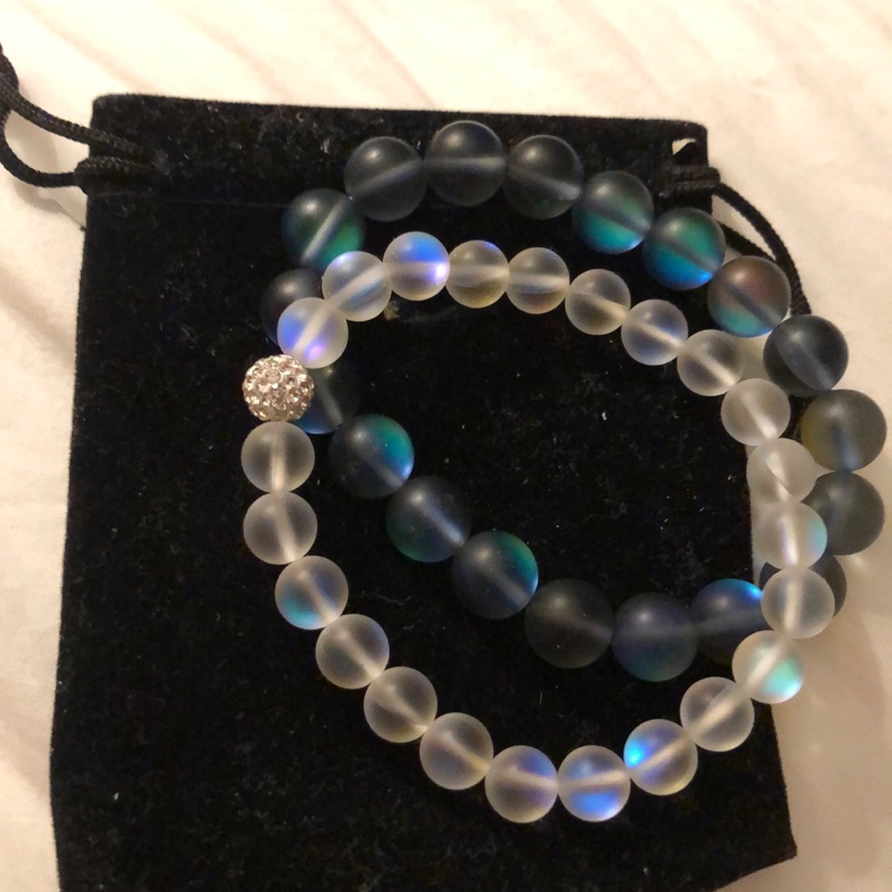 Mermaid glass stretch bracelets